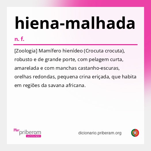 Significado de hiena-malhada