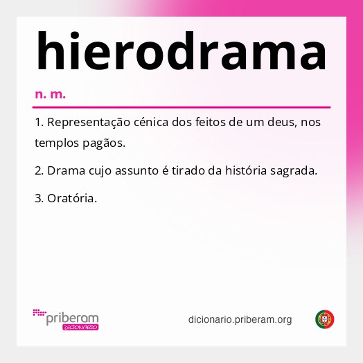 Significado de hierodrama