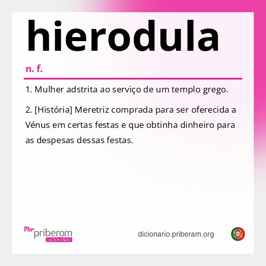 Significado de hierodula