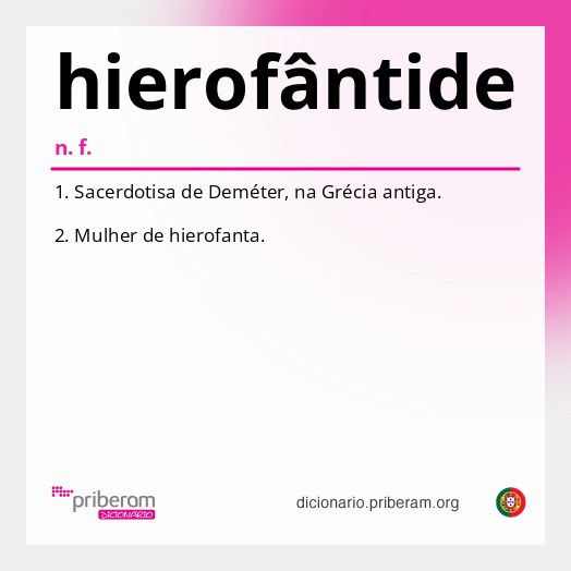 Significado de hierofântide