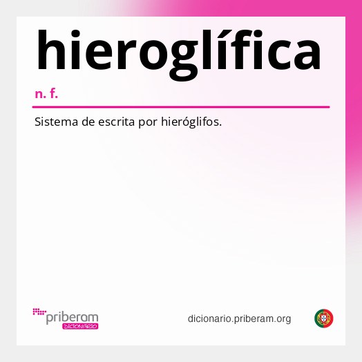Significado de hieroglífica