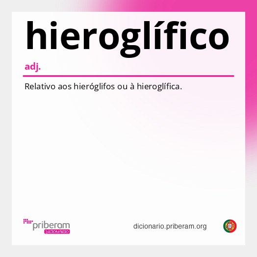Significado de hieroglífico