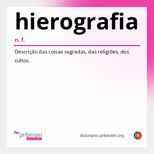 Significado de hierografia
