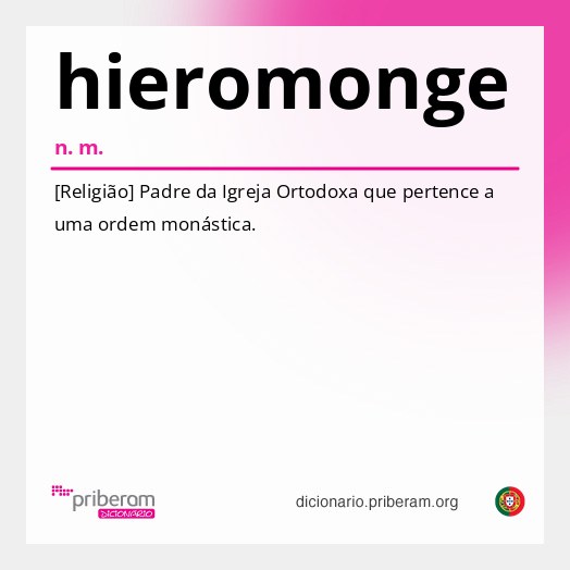 Significado de hieromonge