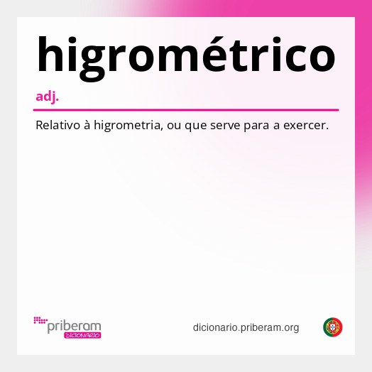Significado de higrométrico