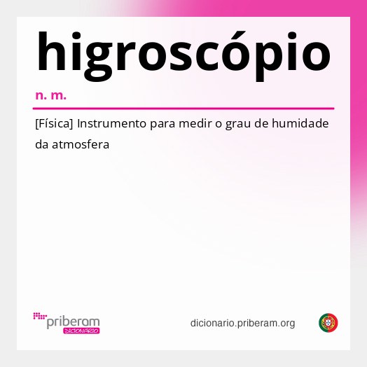 Significado de higroscópio