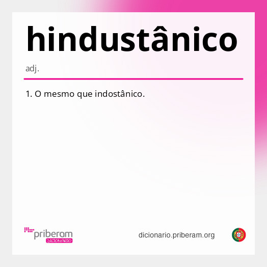 Significado de hindustânico