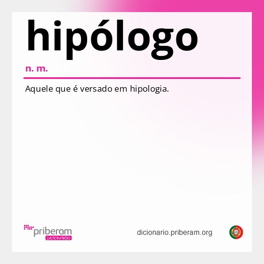 Significado de hipólogo