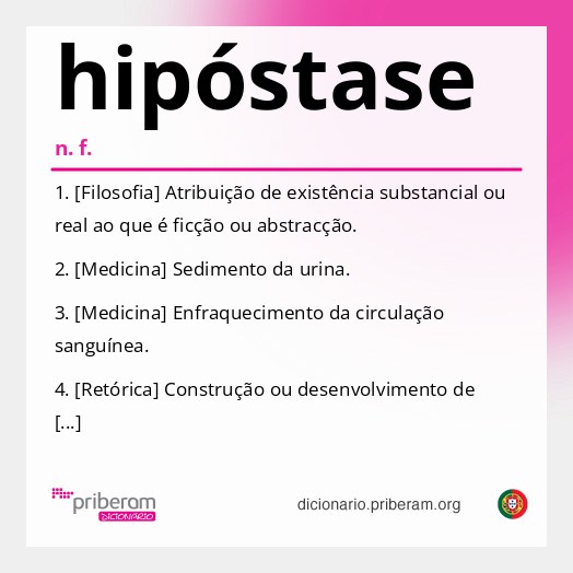 Significado de hipóstase