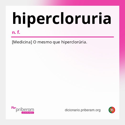 Significado de hipercloruria