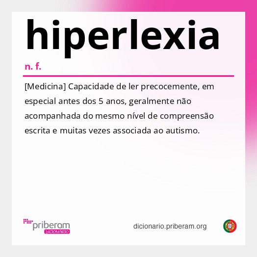 Significado de hiperlexia