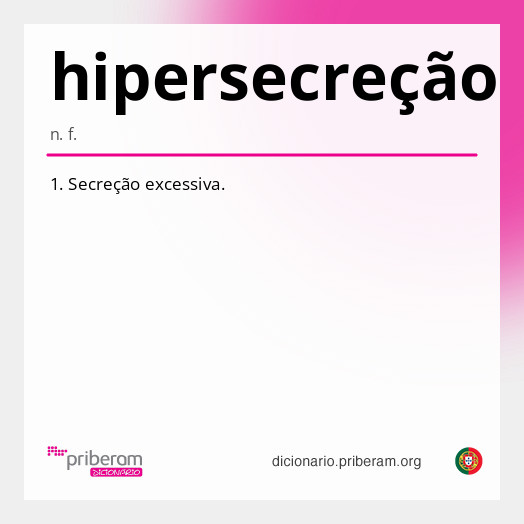Significado de hipersecreção