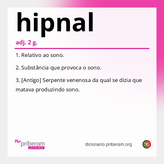 Significado de hipnal