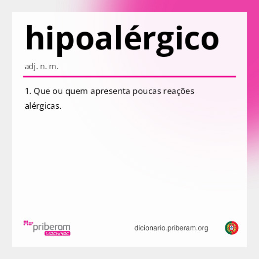 Significado de hipoalérgico