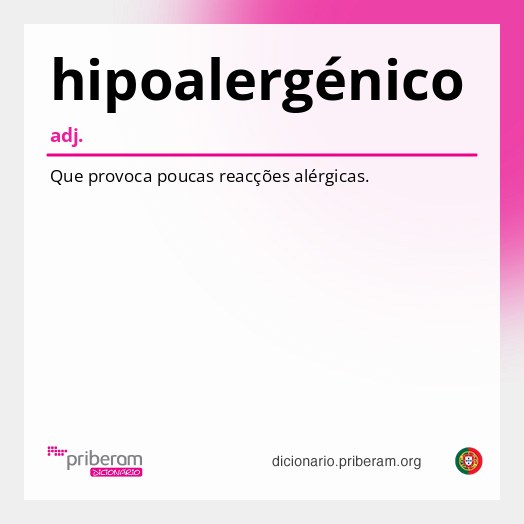 Significado de hipoalergénico