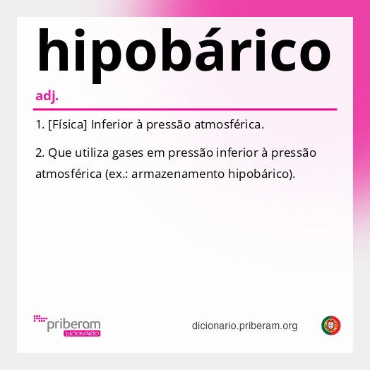 Significado de hipobárico