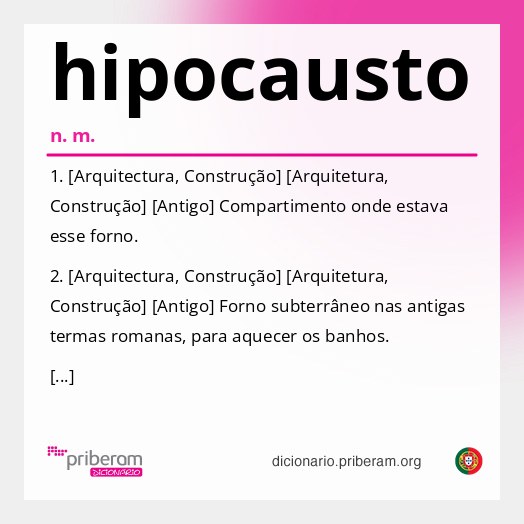 Significado de hipocausto