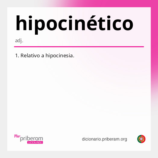 Significado de hipocinético