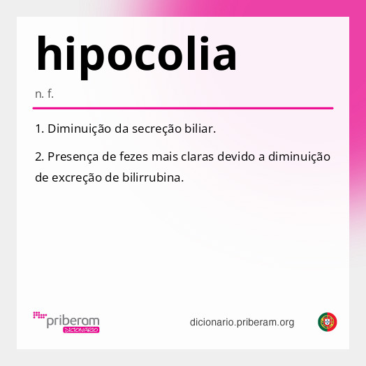 Significado de hipocolia