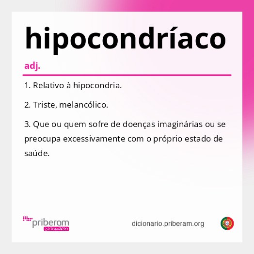 Significado de hipocondríaco