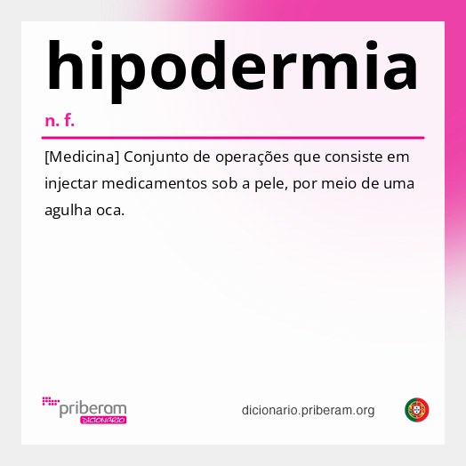 Significado de hipodermia
