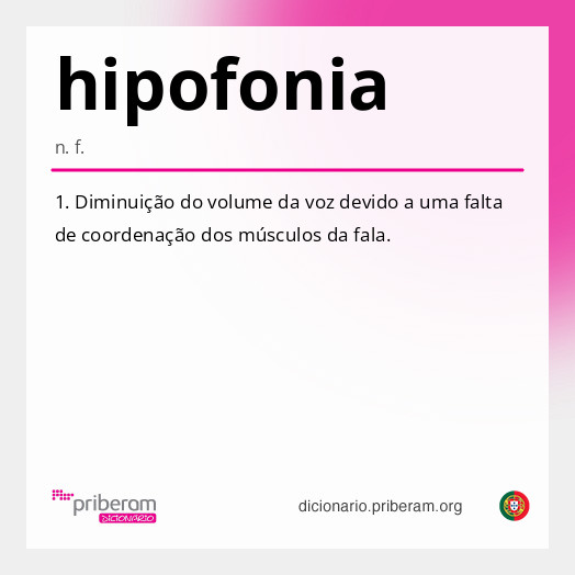 Significado de hipofonia