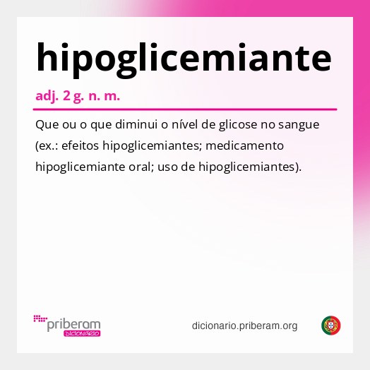 Significado de hipoglicemiante