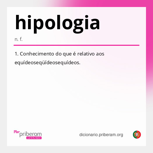 Significado de hipologia