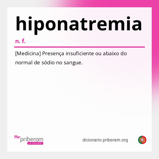 Significado de hiponatremia
