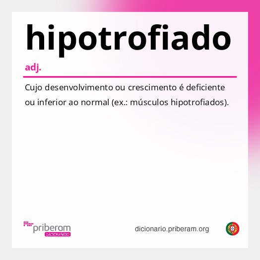 Significado de hipotrofiado