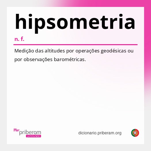 Significado de hipsometria