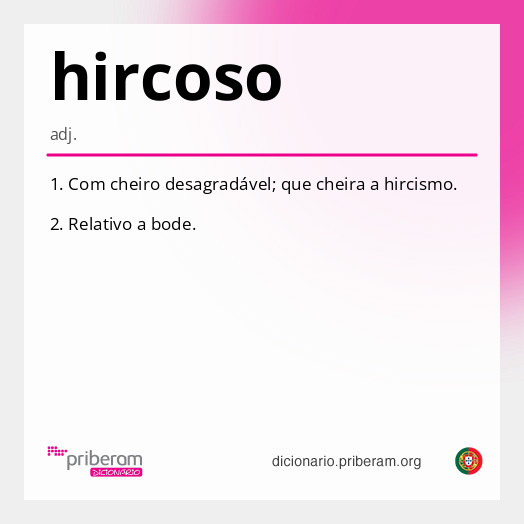 Significado de hircoso