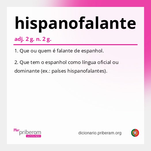 Significado de hispanofalante