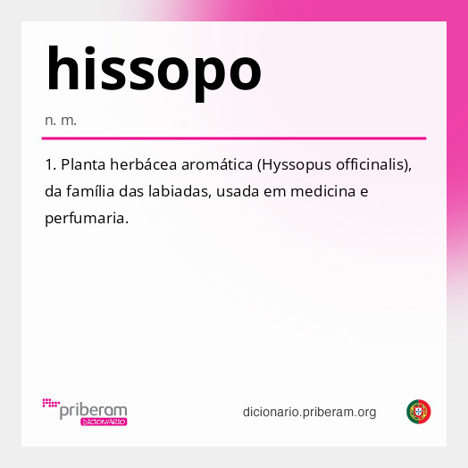 Significado de hissopo