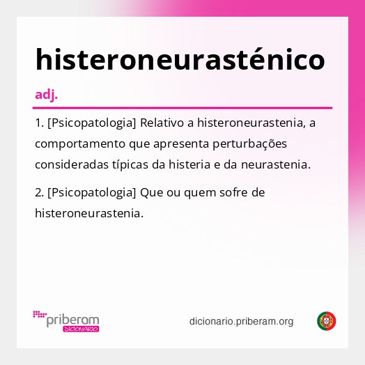 Significado de histeroneurasténico