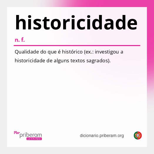 Significado de historicidade