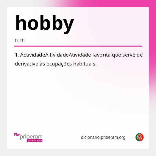 Significado de hobby