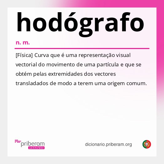 Significado de hodógrafo