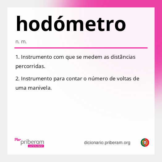 Significado de hodómetro