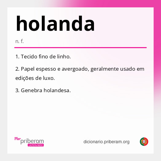 Significado de holanda