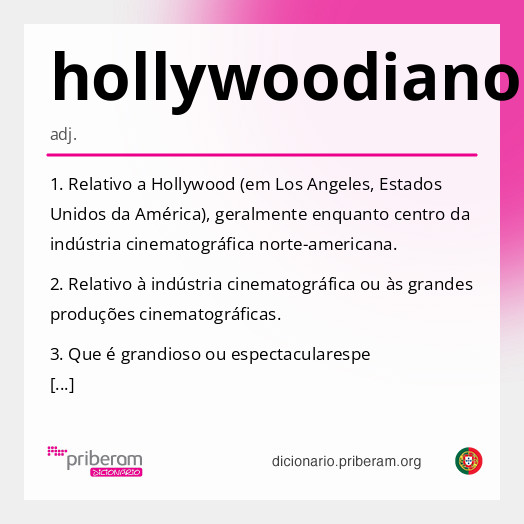 Significado de hollywoodiano