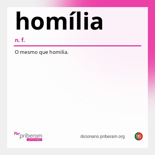 Significado de homília