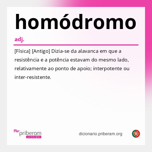 Significado de homódromo