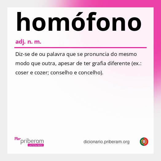 Significado de homófono