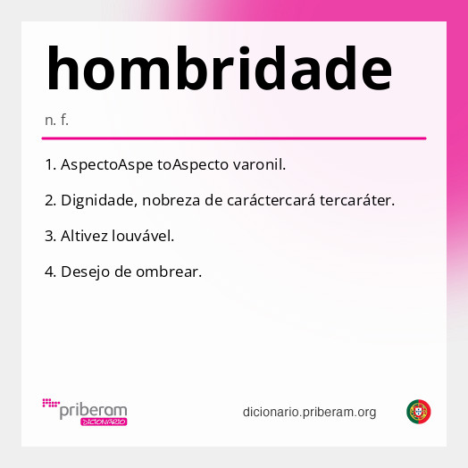 Significado de hombridade