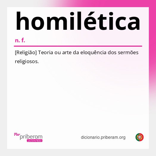 Significado de homilética