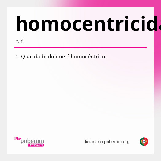 Significado de homocentricidade