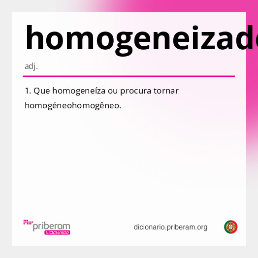 Significado de homogeneizador