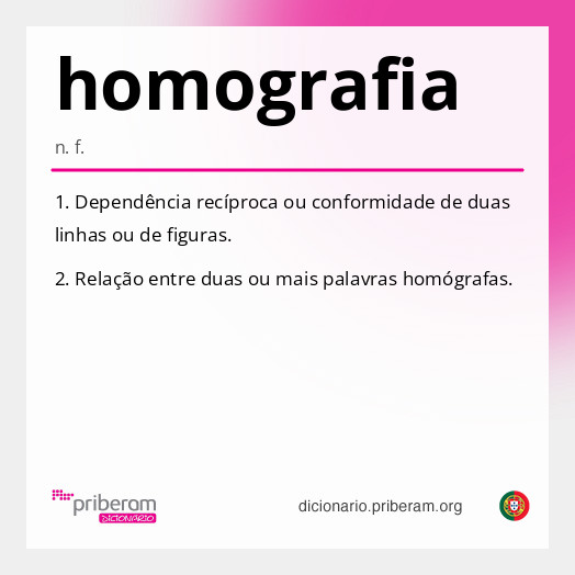 Significado de homografia