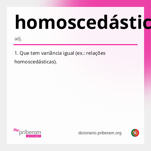 Significado de homoscedástico